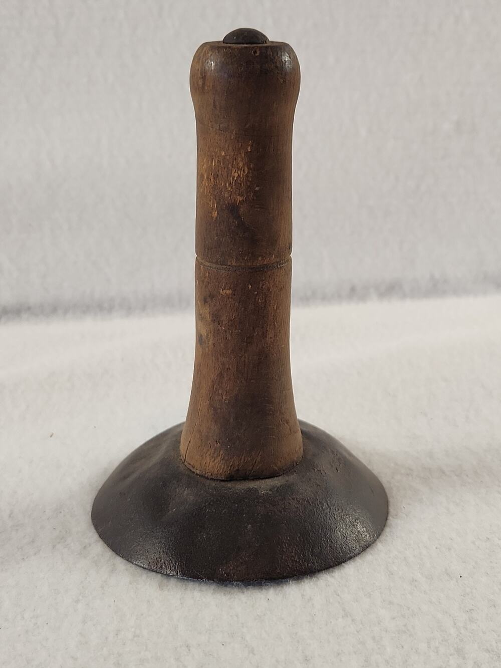 A Primitive Hog Hide Scraper Wood and Metal 6" X 4"